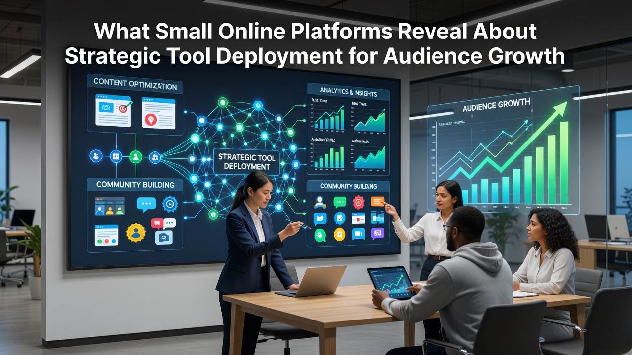 What Small Online Platforms Reveal About Strategic Tool Deployment for Audience Growth